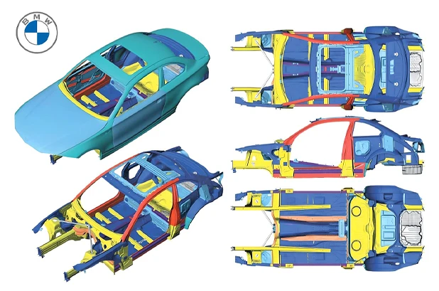 BMW Body-in-White Material Grade Distribution and Component Application